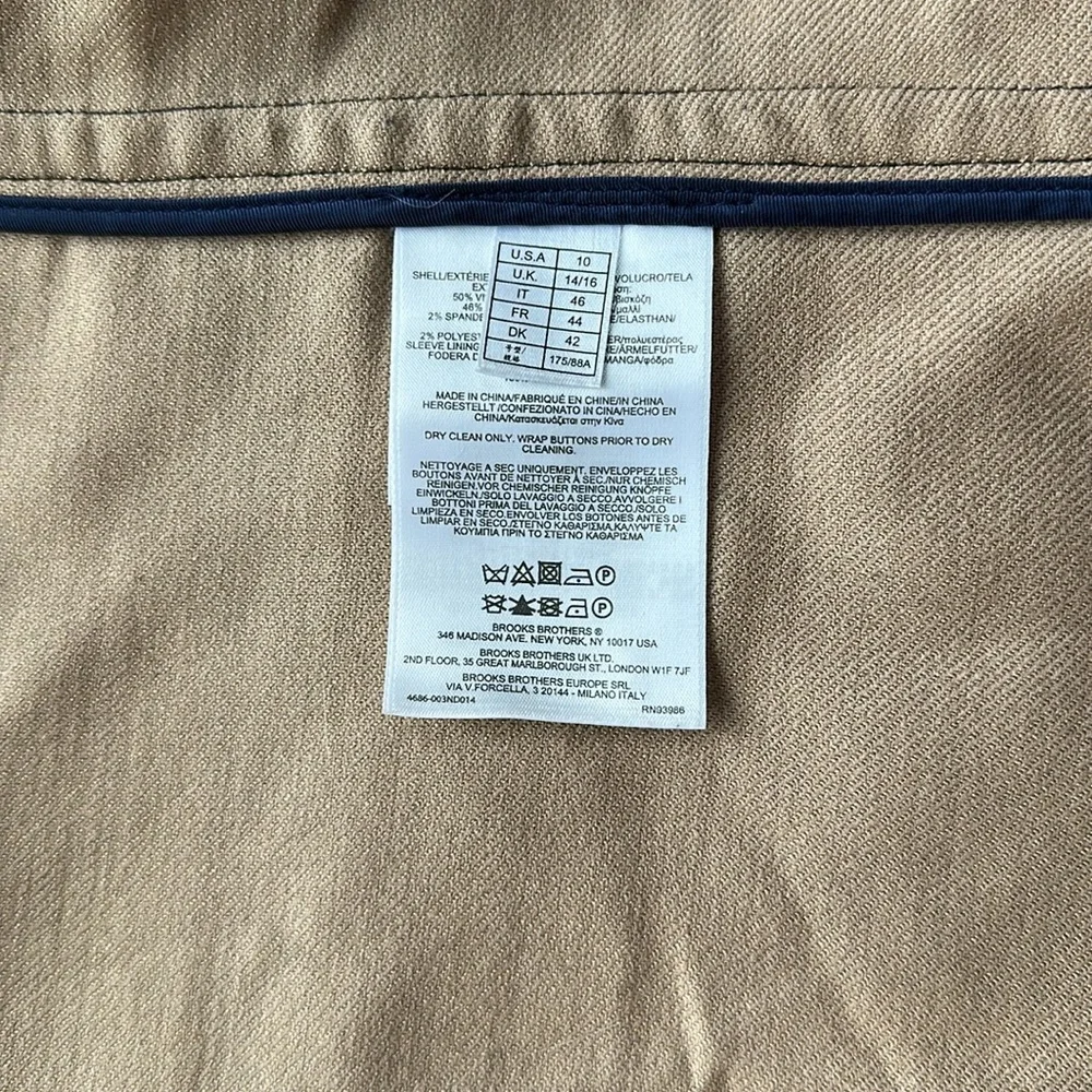 Brooks Brothers Plaid Light Jacket Wool Blend size 10 - Picture 3 of 10